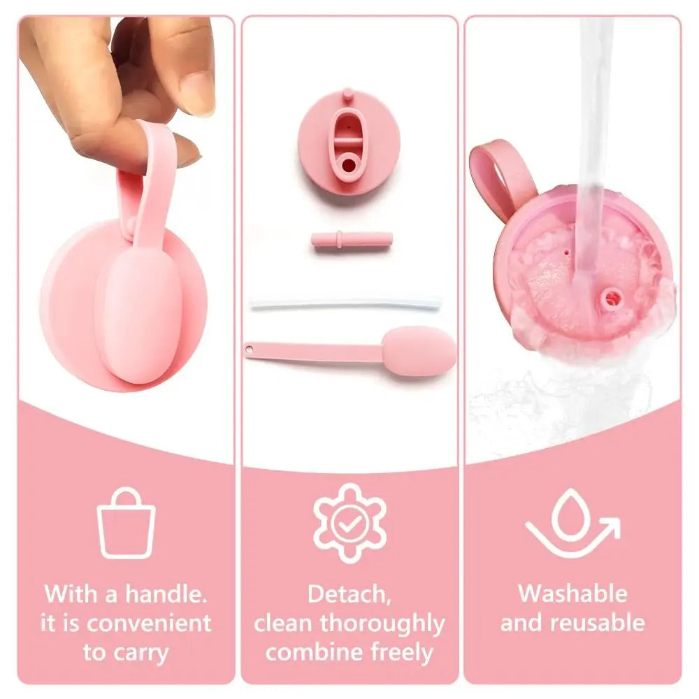 Reusable, Spill-Proof Can Lid & Straw